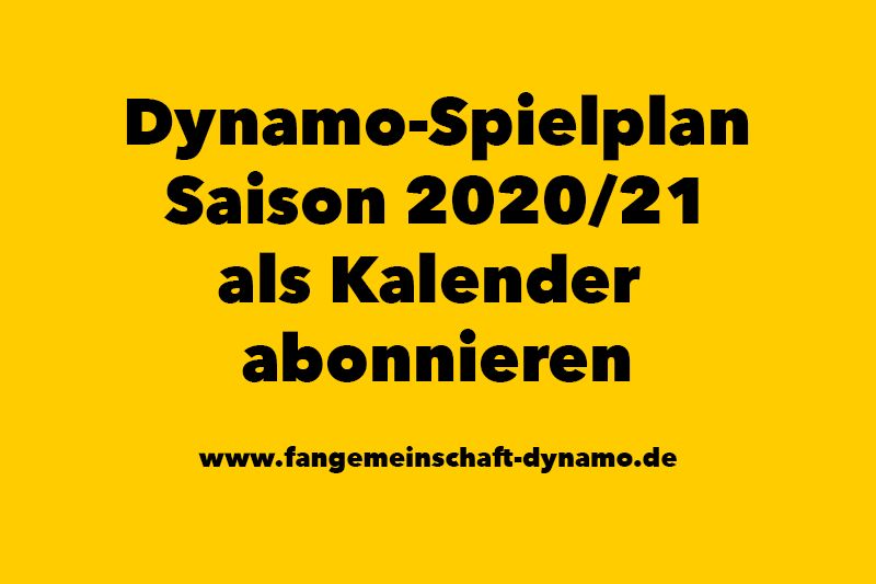 Dynamo-Spielplan Kalender